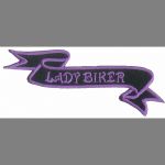 Lady Biker Banner - Purple 1.75" x 4.25"
