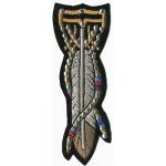 Studded Tribal Feather 1.5" x 4"