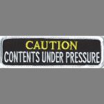 Caution Contents Under Pressure - 1.25" x 4"