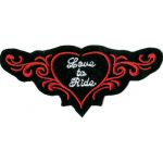 Red Tribal Love To Ride Heart - 2" x 4 1/2"