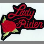 Lady Rider - Red 2 " x 2 7/8"