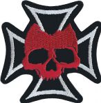 Maltese Cross With Skull 3" x 3"