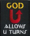 God Allows U Turns 2.5" x 3"