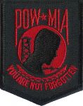 POW * MIA You Are Not Forgotten (Red) 2 3/8" x 3"