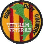 God Duty Country - Vietnam Veteran 3" Diameter