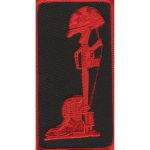 Soldiers Memorial (black and red) 4" x 2"
