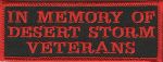 In Memory Of Desert Storm Veterans 1.5" x 4"
