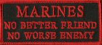 Marines No Better Friend.. 1.5" x 3.5"
