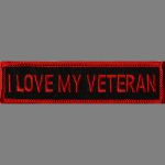 I Love My Veteran - 1" x 4"