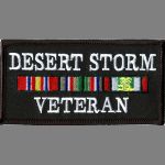 Desert Storm Veteran w/ Campaign Ribbon - 2" x 4"