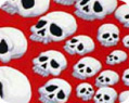 Welder's Cap - Red & White Spiral SkullsMade in the USA
