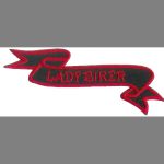 Lady Biker Banner - Red 1.75" x 4.25"