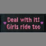 Deal With It! Girls Ride Too 1.5" x 3.75"