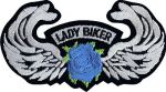 Lady Biker - Blue 4.5" x 2.5"