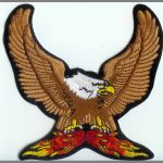 Winged Eagle with Flames 4 1/4" x 4 1/4"