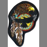 Eagle Head w/Feathers & Silhouette 2 1/2" x 4"