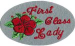 First Class Lady - Red 2.25" x 3.75" Oval
