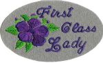 First Class Lady-Purple 2.25" x 3.75" Oval