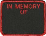 In Memory of - Black/Red 2.5" x 3.25"