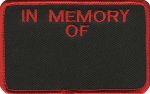 In Memory of- Black/Red 2.5" x 4"