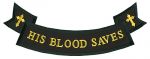 His Blood Saves Downward Rocker-1.5"x4"