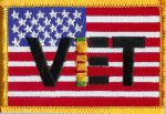 VET with Ribbon American Flag 2" x 3"