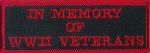 In Memory Of WWII Veterans 1.5" x 4"