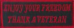 Enjoy Your Freedom Thank A Veteran 1.5" x 4"