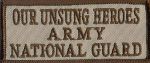 Our Unsung Heros Army National Guard 1.5" x 3.5"