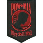 POW-MIA They Still wait Black/Red 4" x 3"