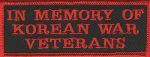 In Memory of Korean War Veterans 1.5" x 4"