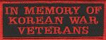 In Memory of Korean War Veterans 1.5" x 4"