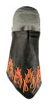 BANDANNA Leather Embroidered Flame