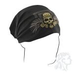 HEADWRAP - HIGHWAY HONEY-GOLDEN SKULL