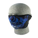Blue Chrome Skull Half