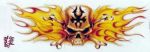 Flaming Skull - Center Decal