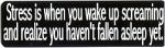 STRESS IS WHEN YOU WAKE UP SCREAMING AND REALIZE YOU HAVEN'T FALLEN ASLEEP YET