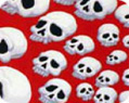 Welder's Cap - Red & White Spiral SkullsMade in the USA