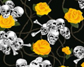 Welder's Cap - Skull & Yellow RoseMade in the USA